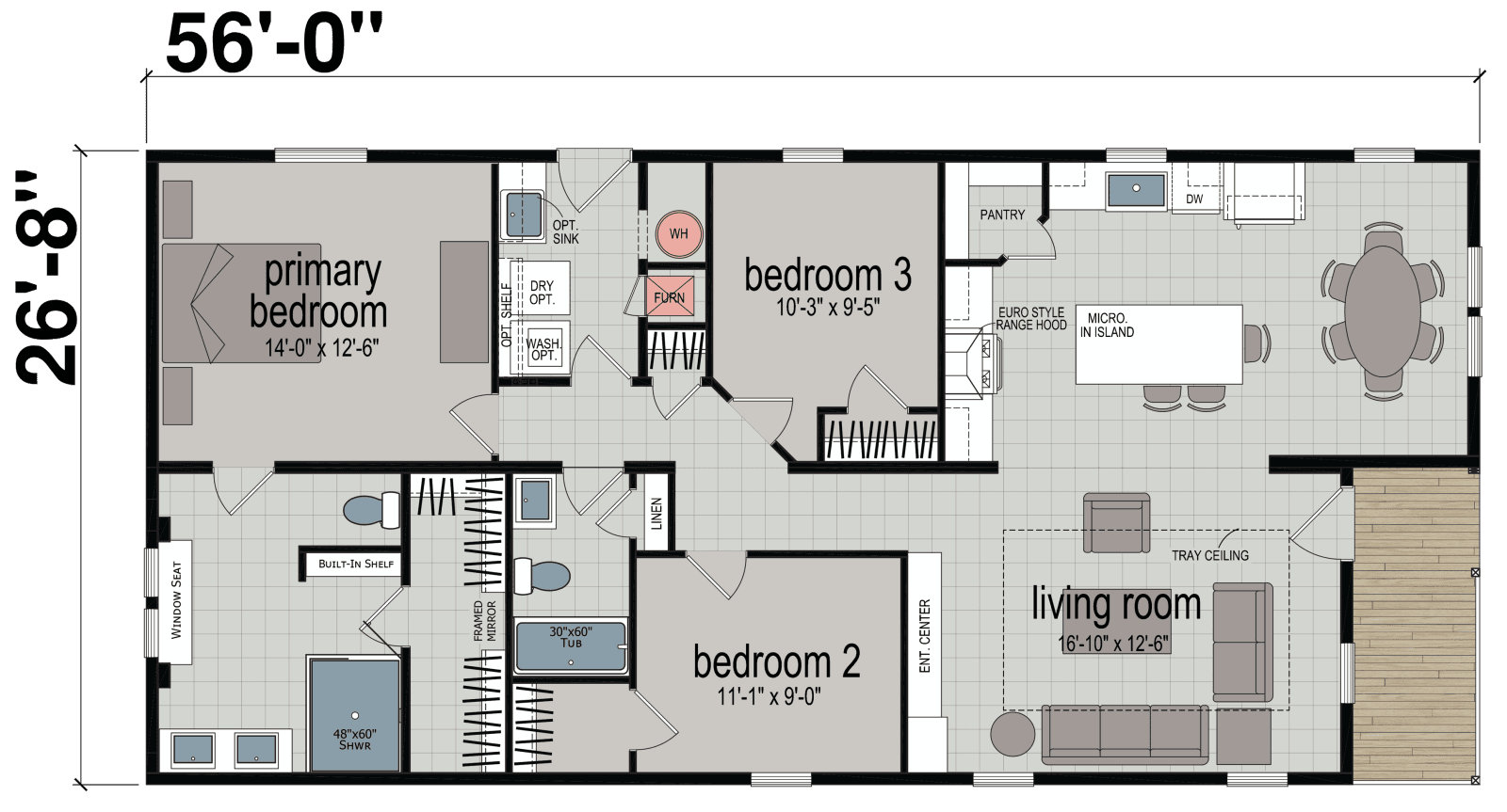 East point - elevate 56f floor plan home features