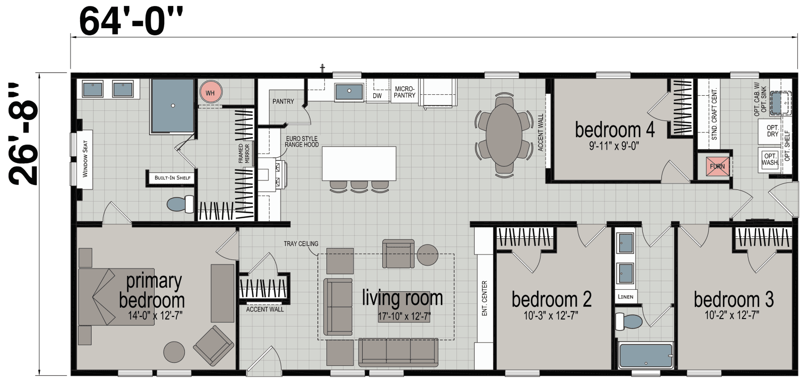 Elevate 64 floor plan home features